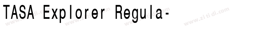 TASA Explorer Regula字体转换